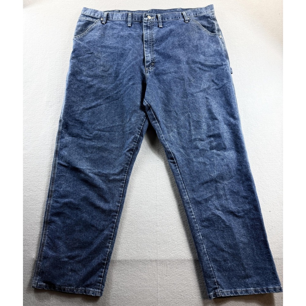 Wrangler Jeans Mens 44x32 Relaxed Straight Authentic Carpenter Denim Workwear